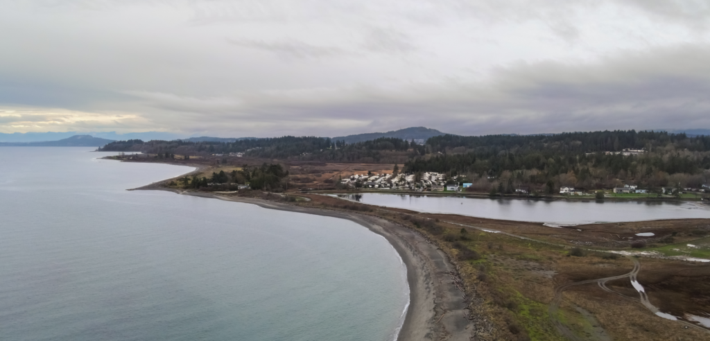 Yell-Quay-Tza is located primarily on the Tsawout First Nations territory in East Sannich. This is the beach along the Cordova Spit southward.